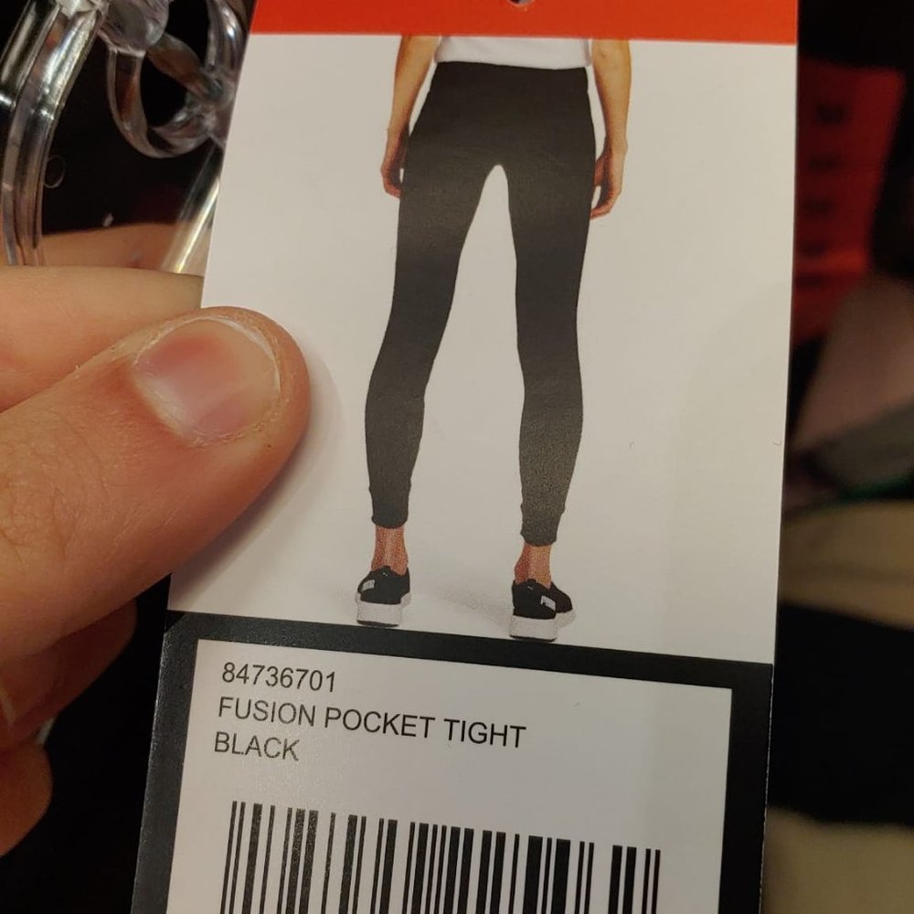 PUMA Womens Midweight Drawstring Jogger Leggings Side Pocket Black - Picture 6 of 9